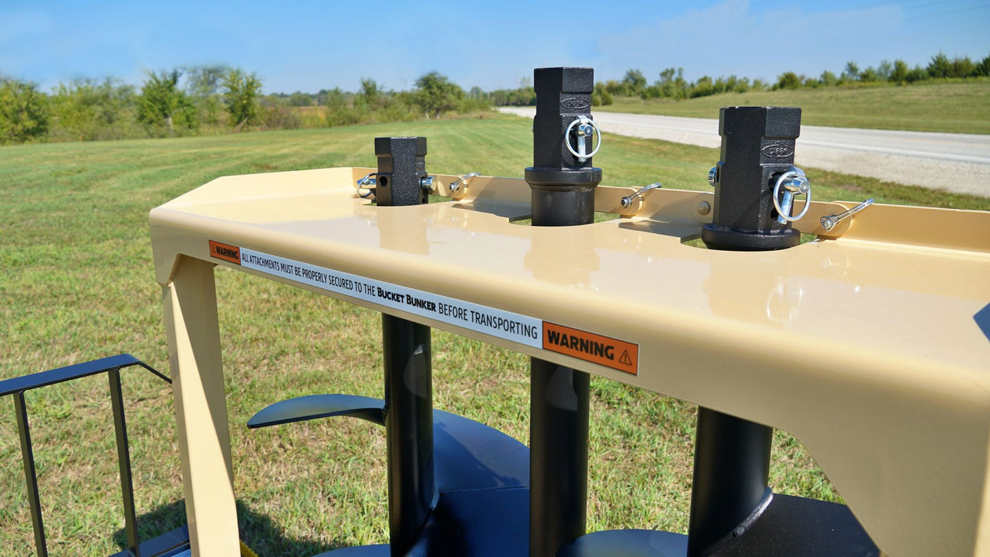 Bucket Bunker Auger Lite-PRO | Width 48" | Length 60" | Hydraulic Flow Range 15-30 GPM | For Skid Steers