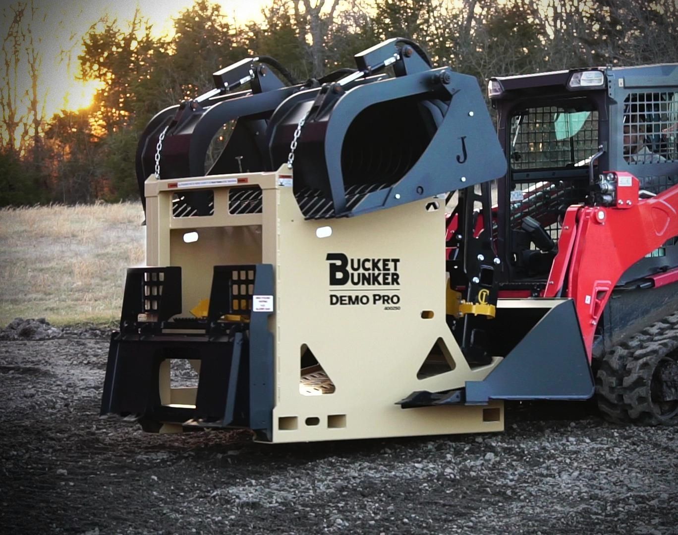 Bucket Bunker Demo PRO | Width 48" | Length 60" | Hydraulic Flow Range 15-30 GPM | For Skid Steers
