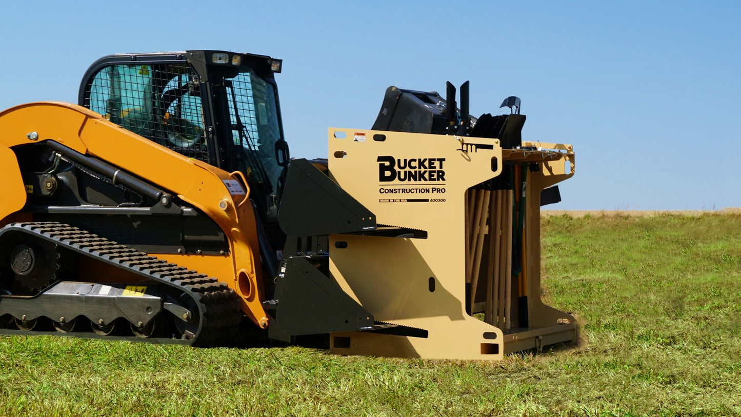 Bucket Bunker Construction PRO | Width 48" | Length 48" | Hydraulic Flow Range 15-25 GPM | Machine Size 3-6 Tons | For Skid Steers & Mini Excavators