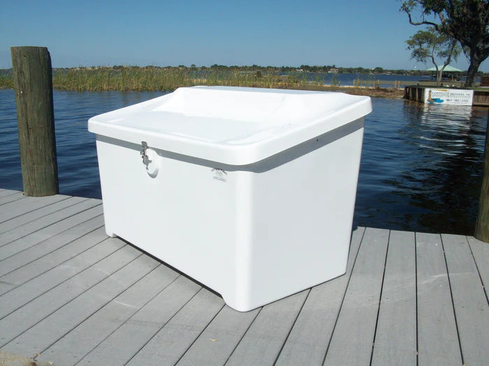 RIO MARINE CUSTOMS | Dock Box | Model CM05-S | 51" W x 30" H x 30" D | Heavy-Duty Storage | For Marine Storage