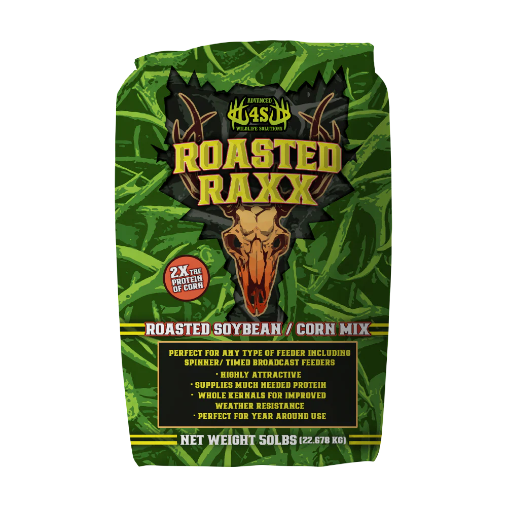 4S Advanced Wildlife Solutions Roasted Raxx | Premium Deer Feed Mix | High-Protein Soybean & Corn | For All Feeders