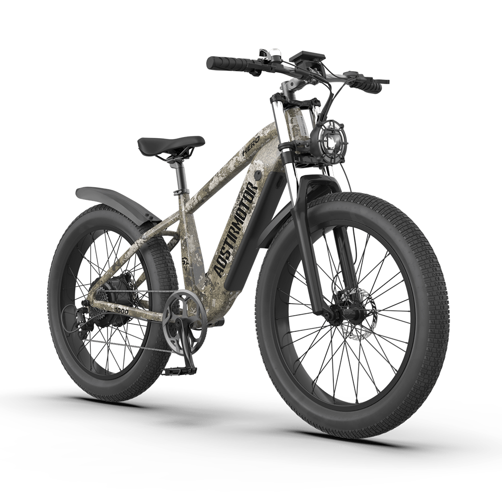 Aostirmotor Off-Road Electric Bike Hero| 750W Brushless Motor | 52V 15Ah Lithium Battery | 330 lbs