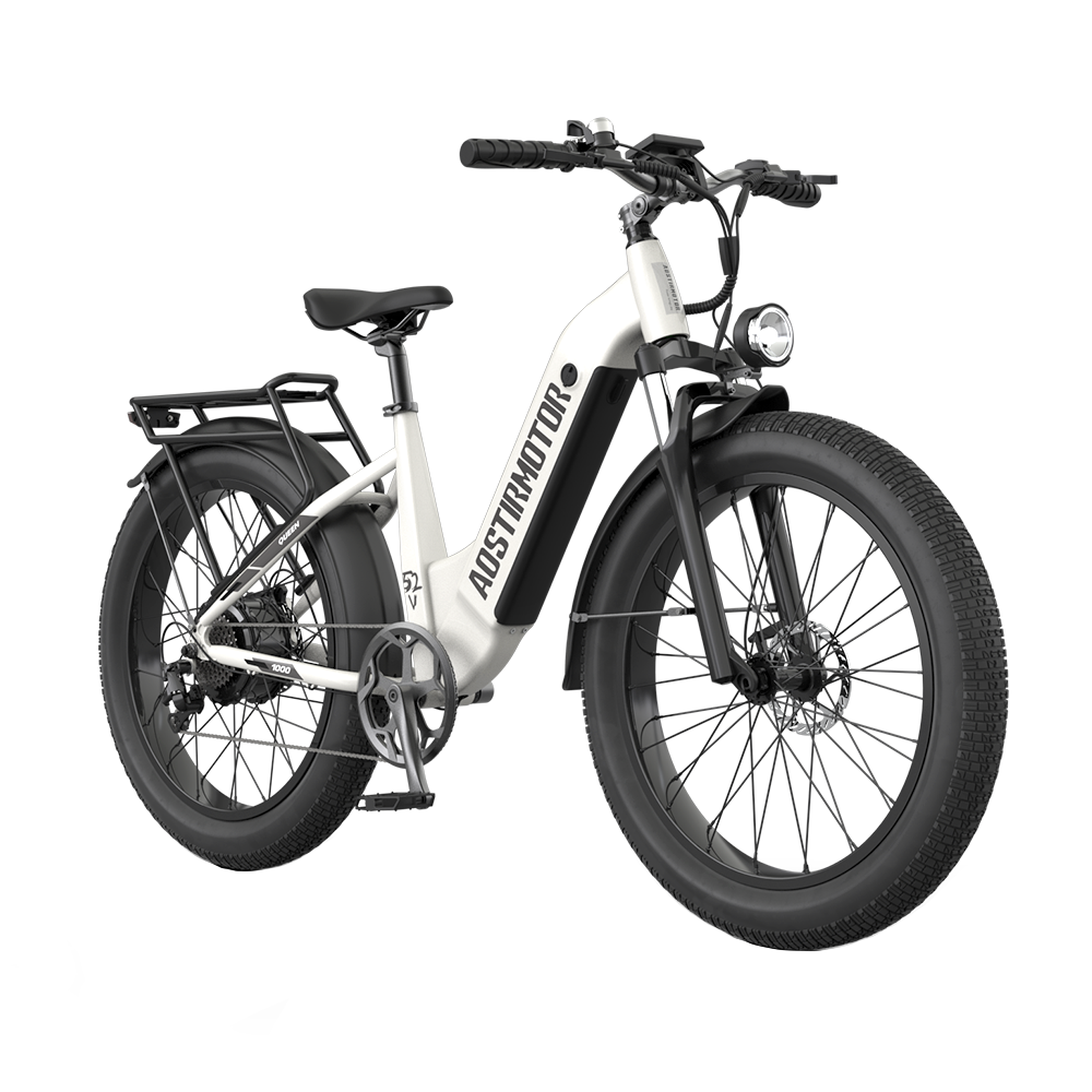 Aostirmotor 52V All-Terrain Electric Bike Queen | 1000W Brushless Motor | 52V 15Ah Lithium-Ion Battery | 330 lbs