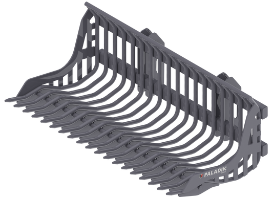 Paladin Rock Bucket (Universal Mount) | 1.125” Tine | Width 42" | 8-15 GPM | For Mini Skid Steer