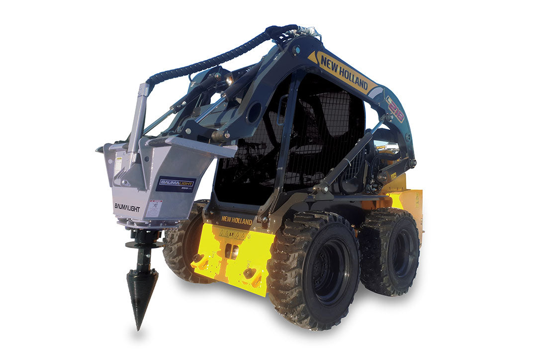 Baumalight Log Splitter 8-Bolt Flange Mount | Model RSS380/D002507 | 14" x 8" Cone Attachment Size | For Skid Steer