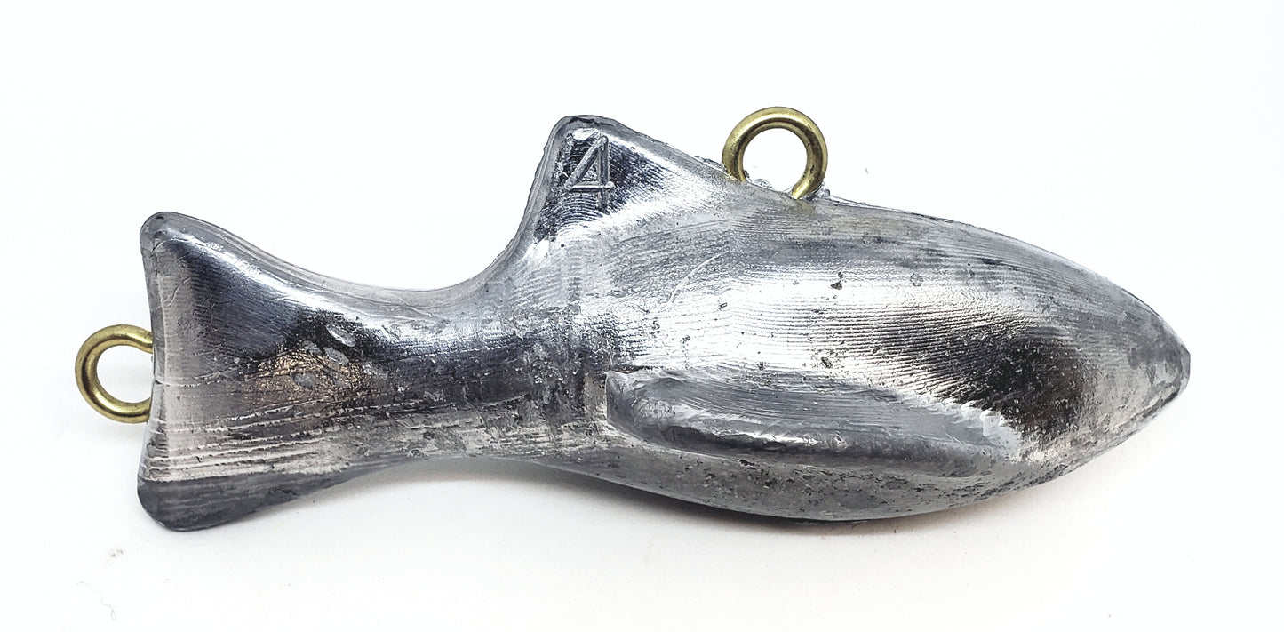 Fish Razr Tackle Bucket Dredge With 21-9" Squid | Two 10" Stainless Steel Dredge Bars