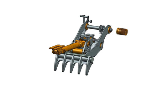 Bedrock Attachments Pin Grabber Thumb | Model EPT65-PG5T36 | Width 27.6" | Pin Size 65mm | 5 Teeth | Machine Size 12-15 Ton | For Excavators