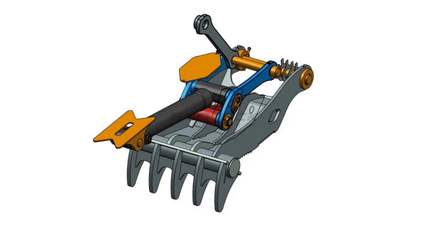 Bedrock Attachments Pin-On Thumb | Model ET80-PO5T48 | Width 40.9" | Pin Size 80mm | 5 Teeth | Machine Size 20-24 Ton | For Excavators