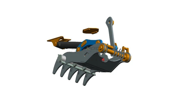 Bedrock Attachments Pin-On Thumb | Model ET90-PO5T48 | Width 46.1" | Pin Size 90mm | 5 Teeth | Machine Size 24-29 Ton | For Excavators