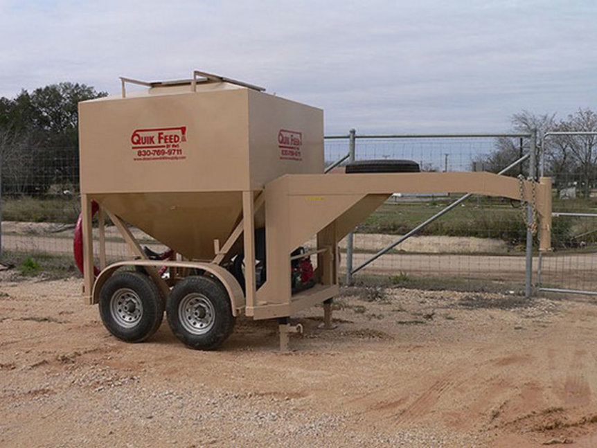 AWS Blind | Quik Feed Trailer | 1.5 To 4.5 Ton Double Axle | 500 lbs/min Feed Rate | Self-Contained Air Drive | Horsepower 25 To 50 HP | For UTVs, ATVs & Tractors