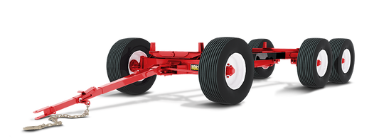 Horst Wagons 6-Wheel HD Tandem Wagon Gear | Model 505 (22 Ton) | Standard Reach Length 10' Ft | For Agricultural Transport & Forage/Grain Box Applications