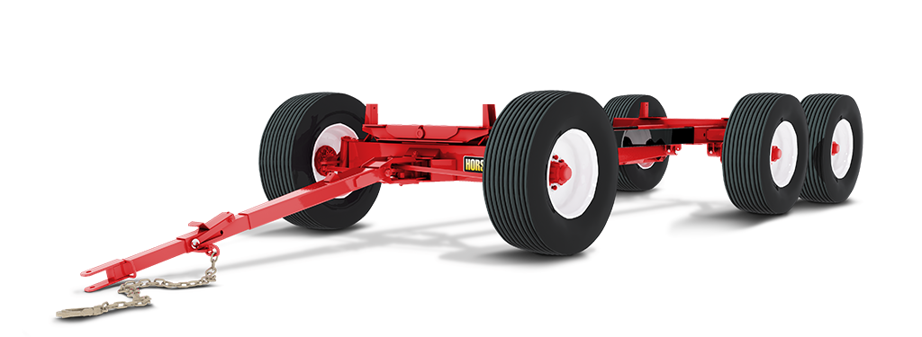 Horst Wagons 6-Wheel HD Tandem Wagon Gear | Model 605 (30 Ton) | Wheelbase Adjustable 10' 7" - 12' 1" | For Agricultural Heavy Hauling & Forage/Grain Box Applications