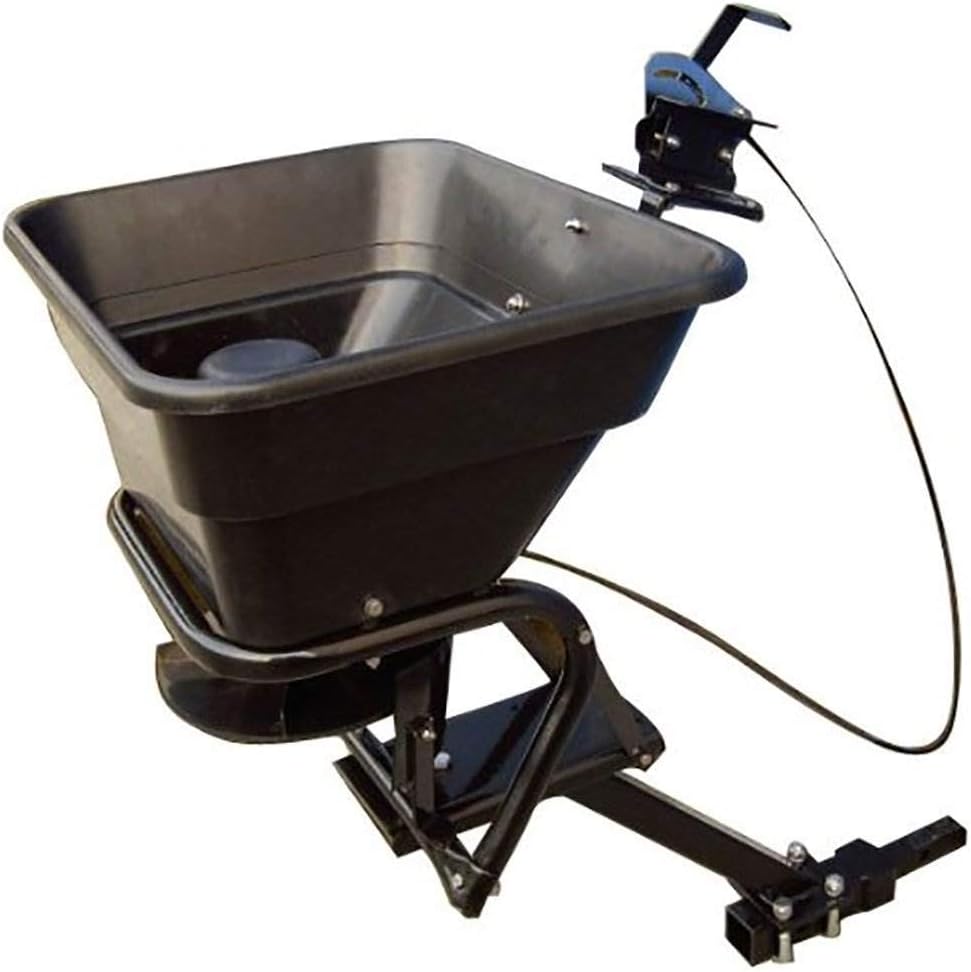 Field Tuff 125 lb. Receiver Mount Spreader – 12V | Towing Power 15–25 HP | For ATVs, UTVs & Tractor