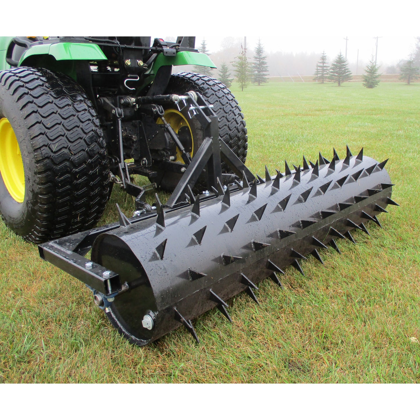 Field Tuff 48" 3-Point Spike Aerator – 108 Spikes & 32-Gallon Drum Capacity | Horsepower 20–35 HP | For Tractors