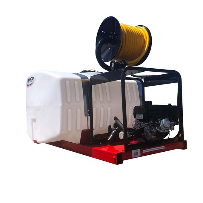 Fimco | 150 Gallon Skid Sprayer | Model FS-150-4R | Dimensions 58.25" x 48.5" x 45.75" | Flow Rate 9.1 GPM | For Trailers, Trucks & Flatbeds