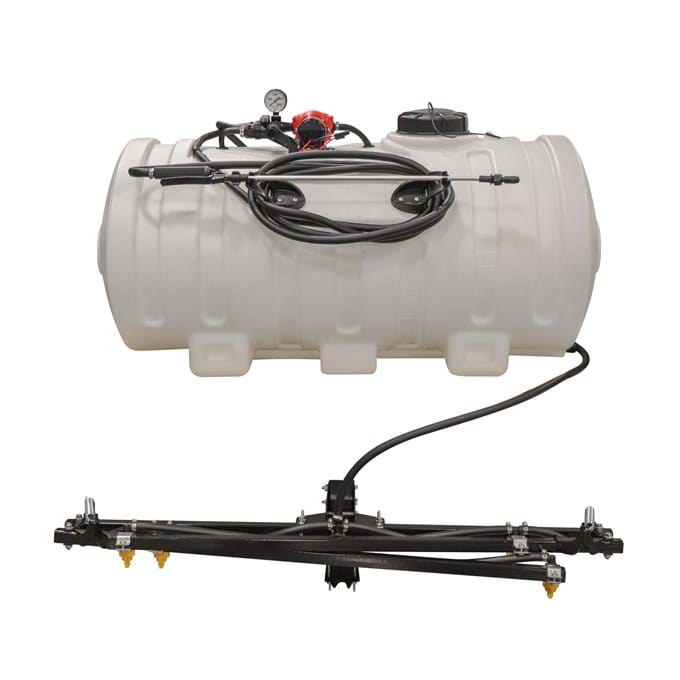 Wildlife Farming ATV/UTV Sprayer w/ Broadcast/Nozzle Boom | 25, 45 & 65 Gallon | Boom Coverage 7.5′–36′ | 2.5–4.5 GPM Pumps | 15–65 HP | For Tractor