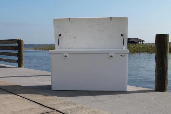 RIO MARINE CUSTOMS | Dock Box |Rough Water | Model RWDB50 | 50" W x 33" H x 29" D | Heavy-Duty Storage | For Marine Storage