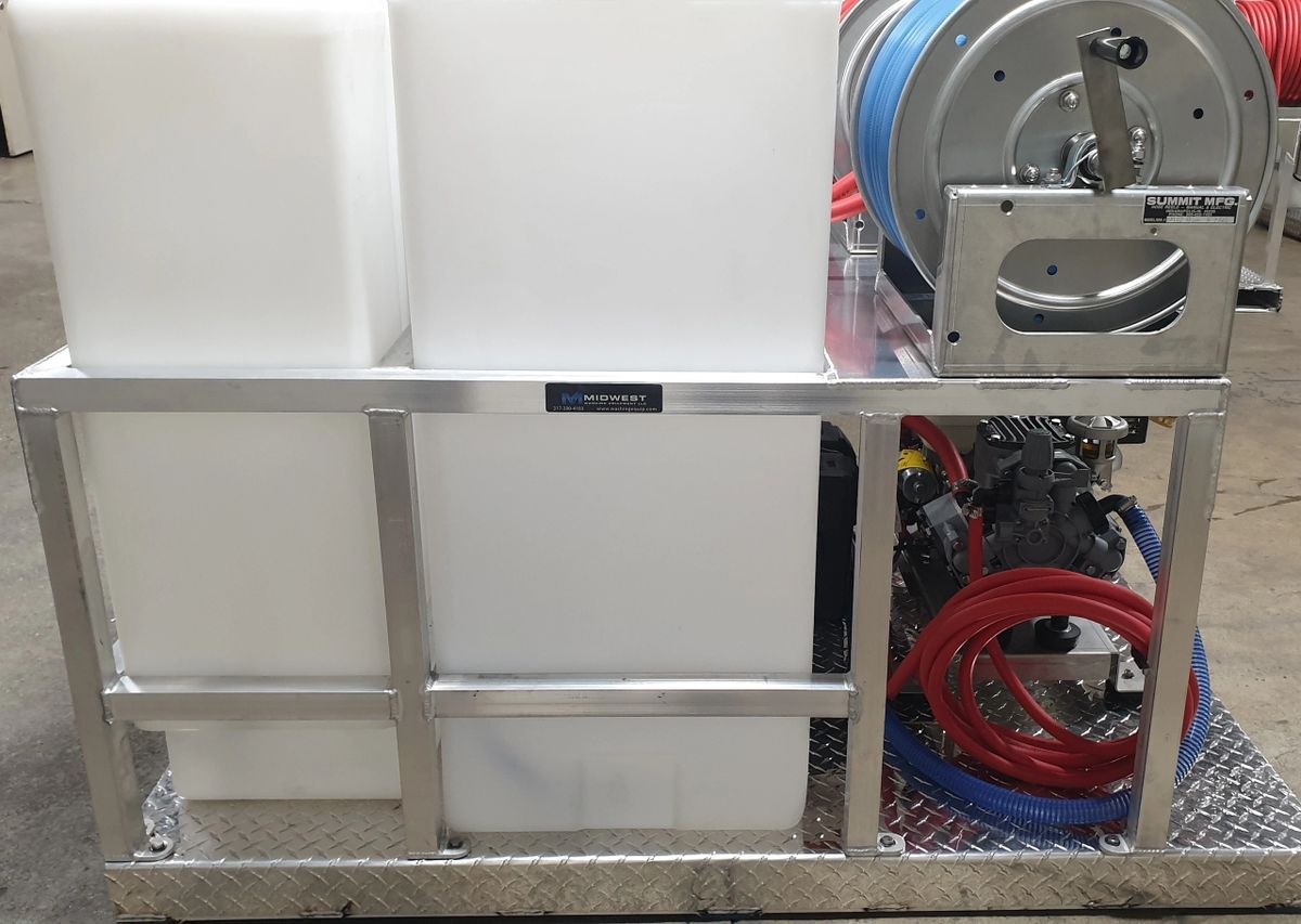 MWE Tsunami Soft Wash Skid System | Engine Honda GX200 | Pump Comet & AR45 | Tank Size 55 & 100 Gallons