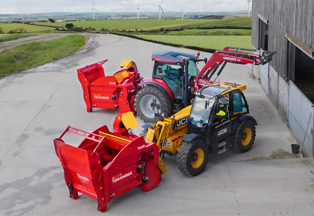 Teagle | Tomahawk Bale Processor | Model 6100H | Bale Width 60" | Hydraulic Flow 10 to 20 GPM | Horsepower 70 HP | For Skid Steers, Tractors & Compact Loaders