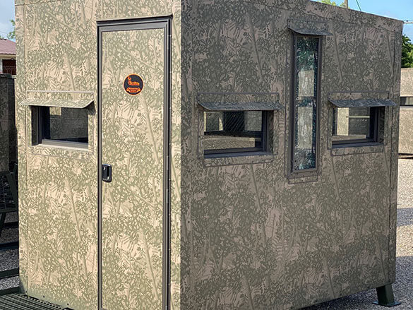 AWS Blind | Insulated Hunting Blind | Model 5x7 Ground Blind | Height Up to 20' | Width 60" x 84" | Stationary Setup | For Deer Hunters & Wildlife Enthusiasts