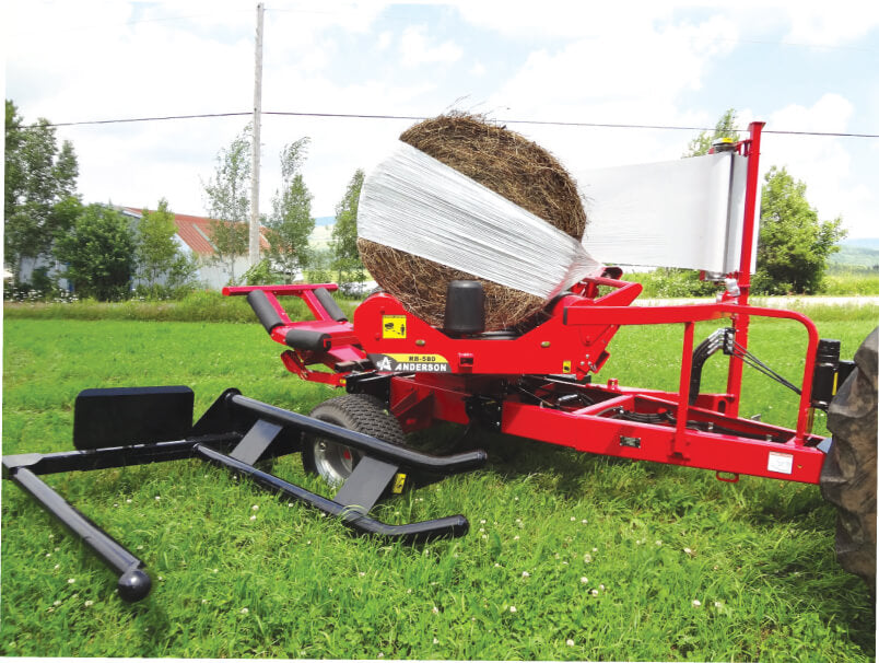 Anderson Silage Bale Wrappers | Model RB-600E, RB-580 & 590HS | Up to 6' Round Bales | Horsepower 40-75+ HP | For Tractors
