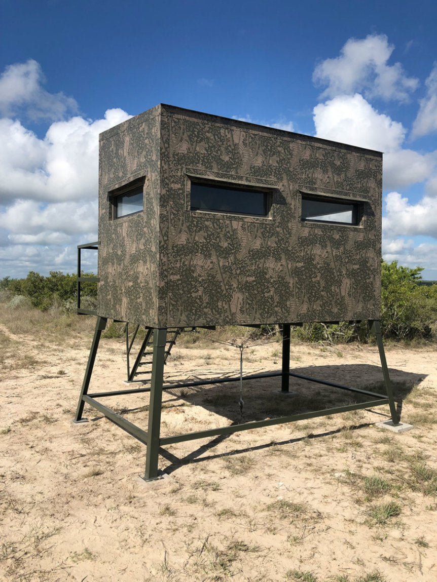 AWS Blind | Insulated Hunting Blind | Model 5x9 Ground Blind | Height Up to 20' | Width 60" x 84" | Stationary Setup | For Deer Hunters & Wildlife Enthusiasts