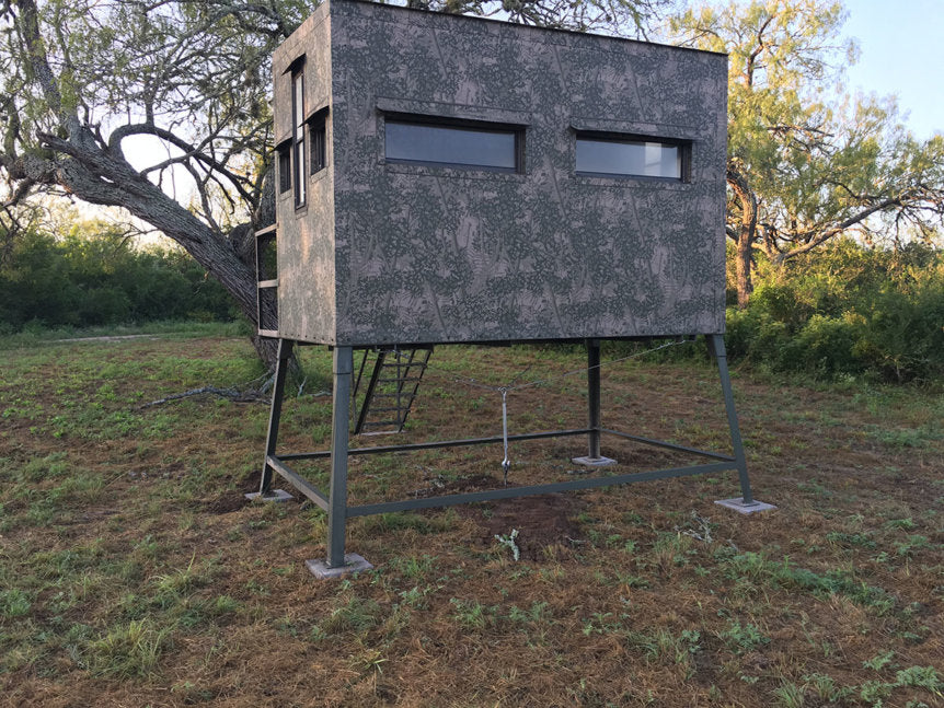 AWS Blind | Insulated Hunting Blind | Model 5x9 Ground Blind | Height Up to 20' | Width 60" x 84" | Stationary Setup | For Deer Hunters & Wildlife Enthusiasts