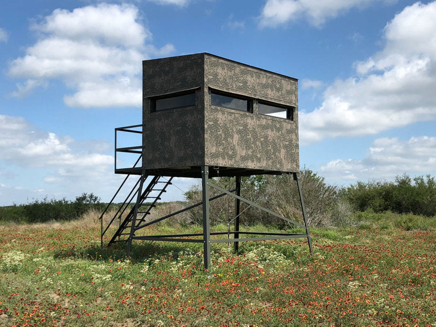 AWS Blind | Insulated Hunting Blind | Model 5x9 Ground Blind | Height Up to 20' | Width 60" x 84" | Stationary Setup | For Deer Hunters & Wildlife Enthusiasts