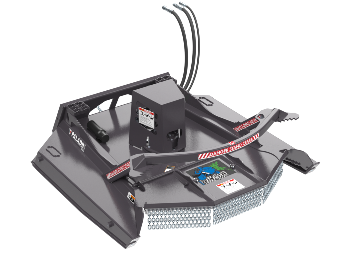 Paladin Bradco Brush Cutter Ground Shark | Cutting Width 72″–84″ | 30–45 GPM | For High-Flow Skid Steer Loaders