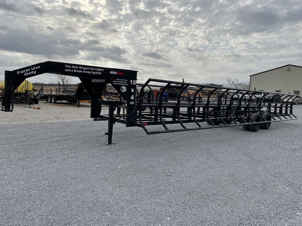 2024 Industrias America Double Wide Hay Trailer | Model 18x4 (Manual Dump) | Cradle Length 36' | 2 x 10,000 lb Spring Axles | Pull Type