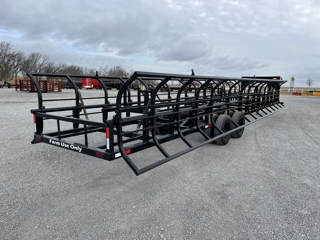 2024 Industrias America Double Wide Hay Trailer | Model 18x4 (Manual Dump) | Cradle Length 36' | 2 x 10,000 lb Spring Axles | Pull Type