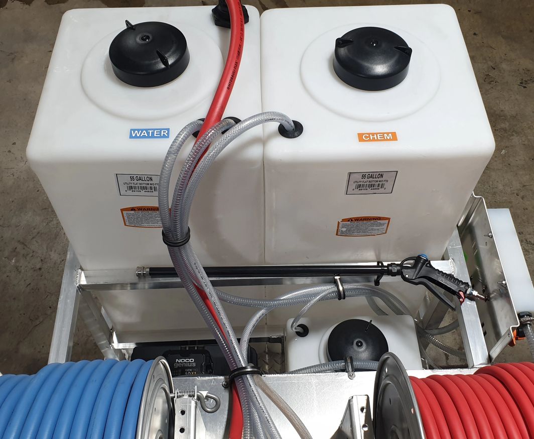 MWE Cyclone Soft Wash Skid System | Gallon Capacity 55 & 100 | Flow Rate 7.0 GPM