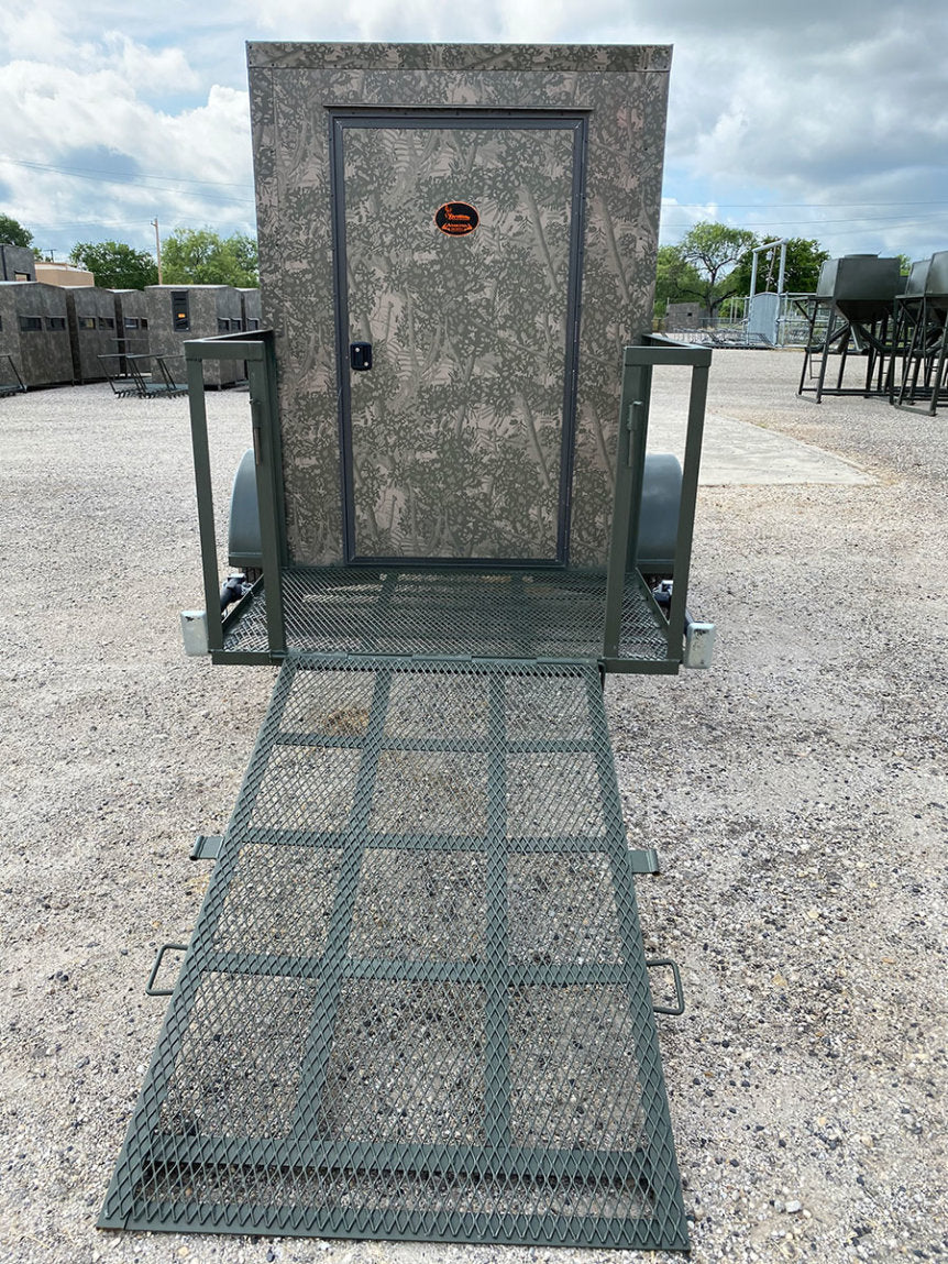 AWS Blind | Insulated Trailer Deer Blind | Model 5x5, 5x7, 5x9 Sizes | Widths 60", 84", 108" | All-Steel, Foam Insulated | For Deer Hunting, Wildlife Observation & Ranch Use