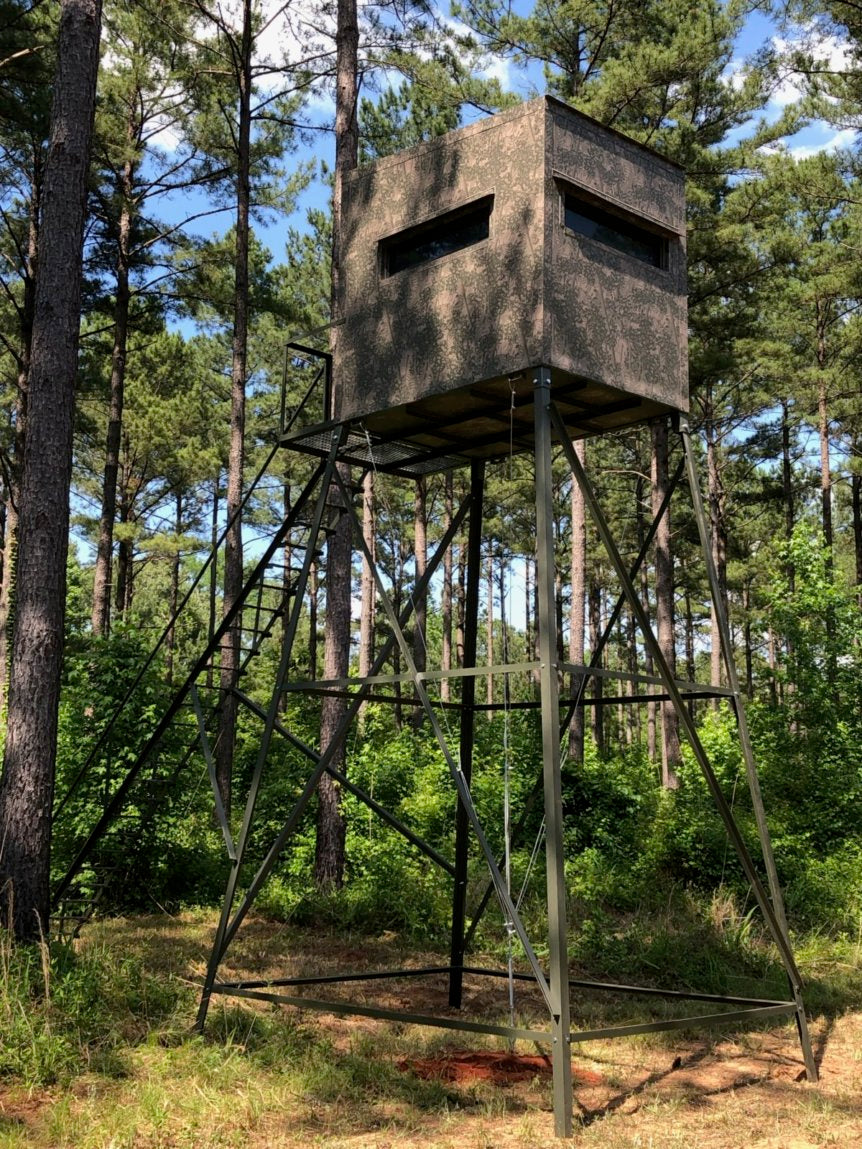 AWS Blind | Insulated Hunting Blind | Model 5x7 Ground Blind | Height Up to 20' | Width 60" x 84" | Stationary Setup | For Deer Hunters & Wildlife Enthusiasts