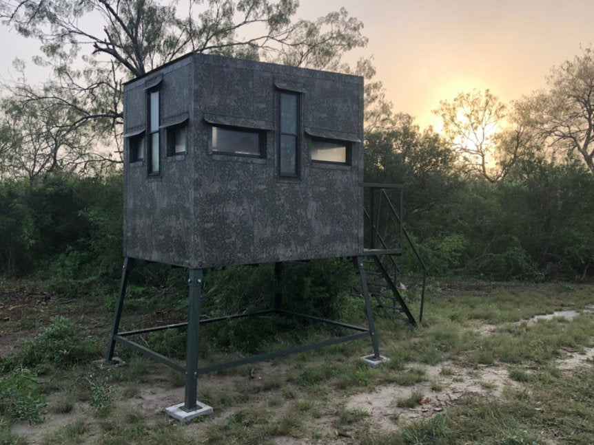 AWS Blind | Insulated Hunting Blind | Model 5x7 Ground Blind | Height Up to 20' | Width 60" x 84" | Stationary Setup | For Deer Hunters & Wildlife Enthusiasts