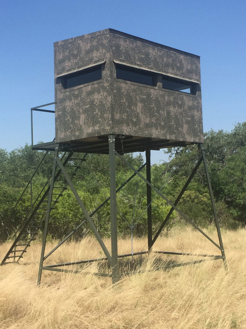 AWS Blind | Insulated Hunting Blind | Model 5x9 Ground Blind | Height Up to 20' | Width 60" x 84" | Stationary Setup | For Deer Hunters & Wildlife Enthusiasts