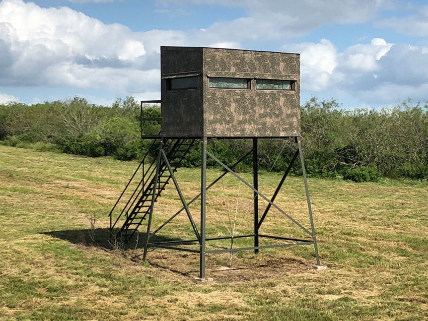 AWS Blind | Insulated Hunting Blind | Model 5x9 Ground Blind | Height Up to 20' | Width 60" x 84" | Stationary Setup | For Deer Hunters & Wildlife Enthusiasts
