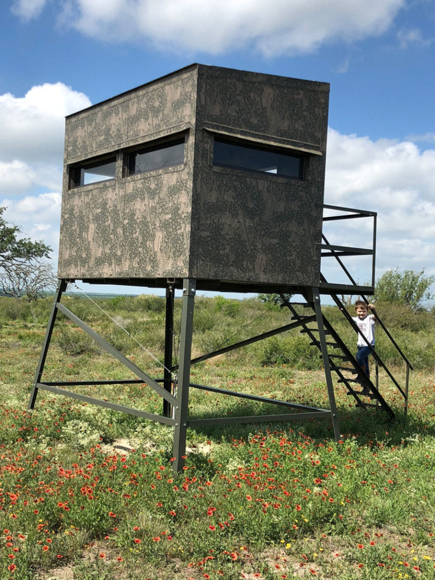 AWS Blind | Insulated Hunting Blind | Model 5x9 Ground Blind | Height Up to 20' | Width 60" x 84" | Stationary Setup | For Deer Hunters & Wildlife Enthusiasts