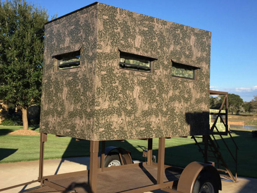 AWS Blind | Insulated Trailer Deer Blind | Model 5x5, 5x7, 5x9 Sizes | Widths 60", 84", 108" | All-Steel, Foam Insulated | For Deer Hunting, Wildlife Observation & Ranch Use