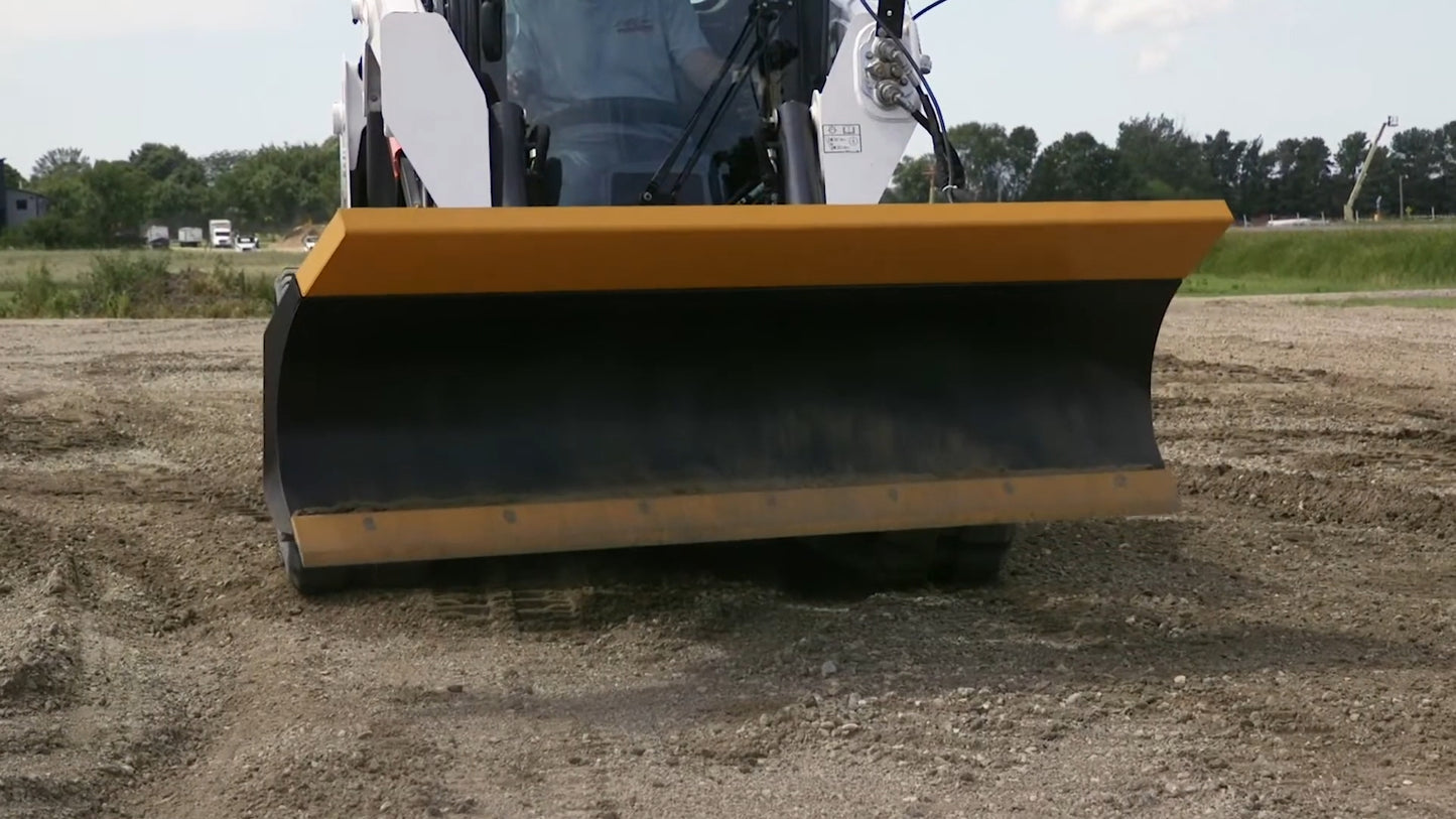 HitchDoc 6-Way Dozer Blade | Standard Series | Width 72”-96” inches | Hydraulic Flow Range 18-25 GPM | For Skid Steers
