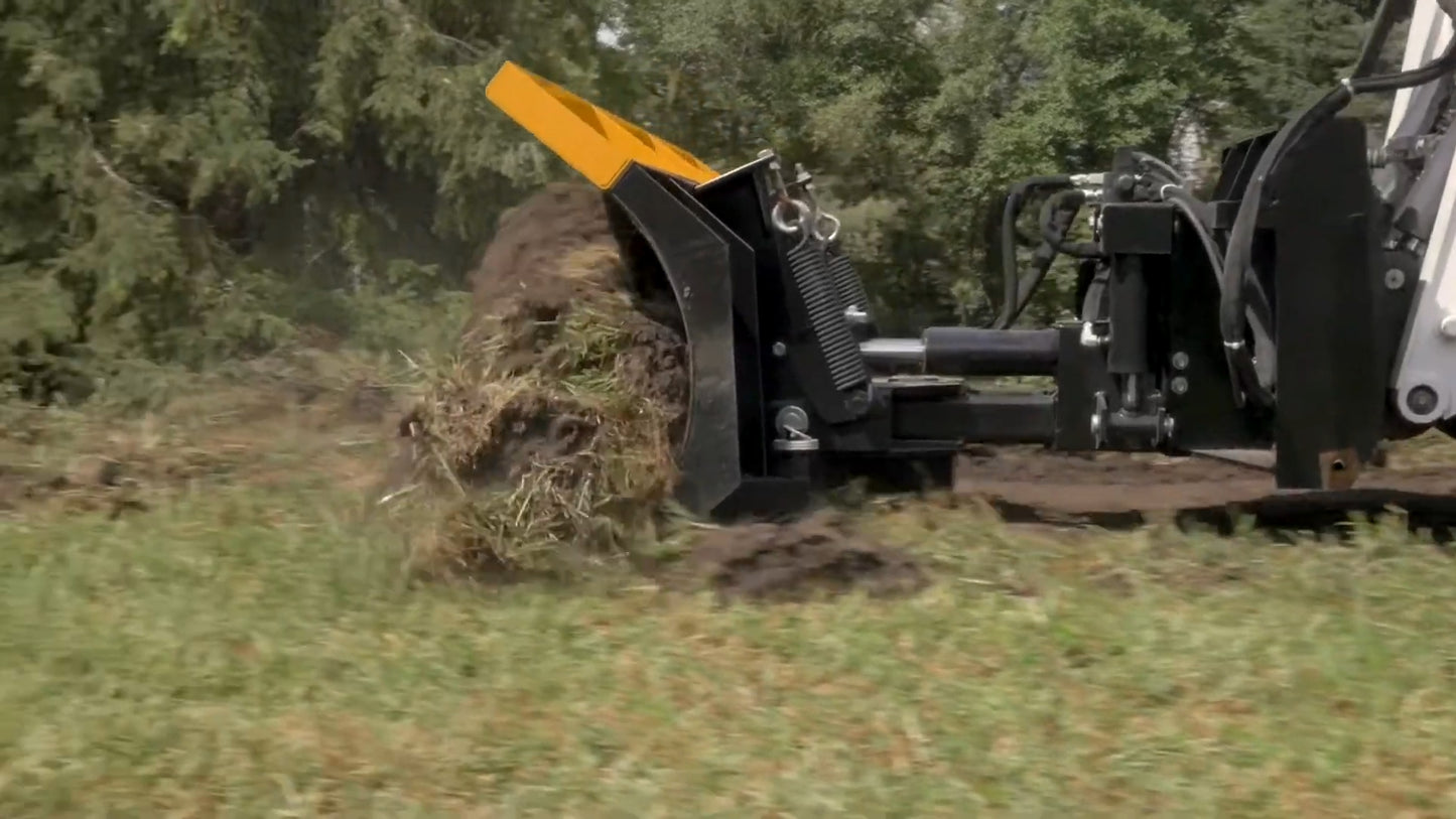 HitchDoc 6-Way Dozer Blade | Standard Series | Width 72”-96” inches | Hydraulic Flow Range 18-25 GPM | For Skid Steers