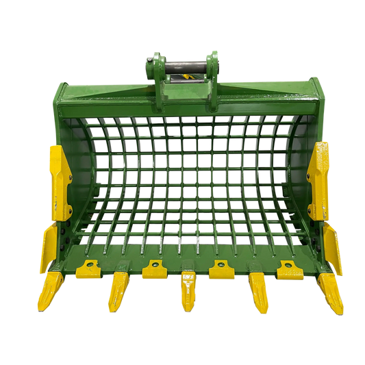 JMA Attachments Severe Duty Skeleton Bucket with Teeth | Bucket Width 48" & 60" inches | Pin Size 65mm | For 11 – 15 Tons Excavators