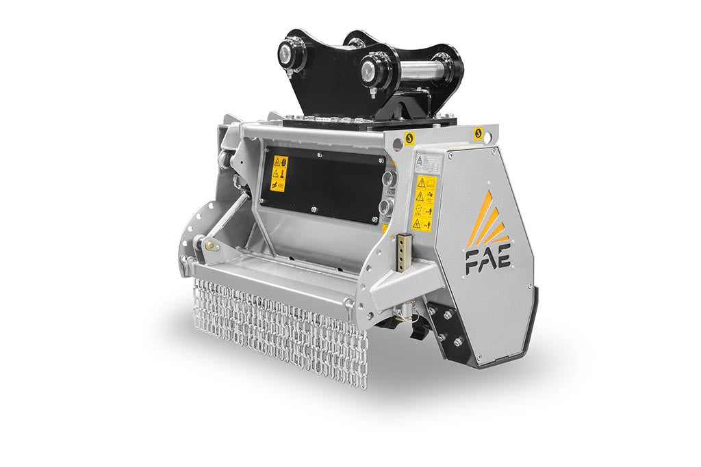 FAE | DML/HY & DML/HY/VT Forestry Mulcher | Model 75 To 125 | Width 31″ To 49″ | Shreds Up to 4.7" Inches Diameter | Machine Size 5 To 13 Ton | For Excavators