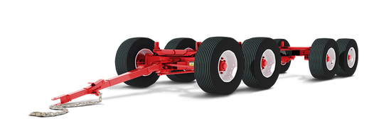 Horst Wagons 8 Wheel Quadsteer Wagon | Model 608 (40 Ton) | Bolster Stakes 42.5" Fixed | Wheelbase Adjustable 15' 2" - 16' 8" | For Agricultural Heavy Hauling & Forage/Grain Box Applications