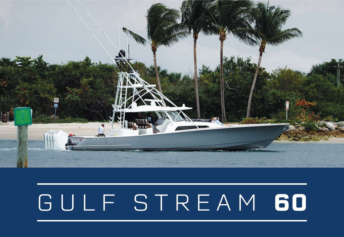 Gemlux | Gulf Stream 60 Outrigger System | Length Up to 37' | Tower-Mount 2" Pipe | Up to 4 Halyard Loops | For Center Consoles & Sportfishing Yachts