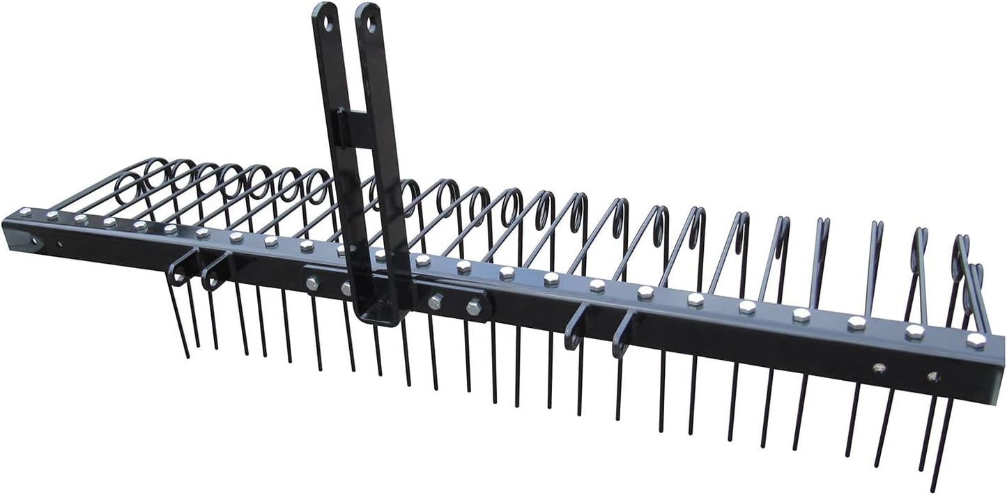 Field Tuff 60" 3-Point Pine Straw Rake – 26 Spring Steel Tines | Horsepower 20–45 HP | For Tractors