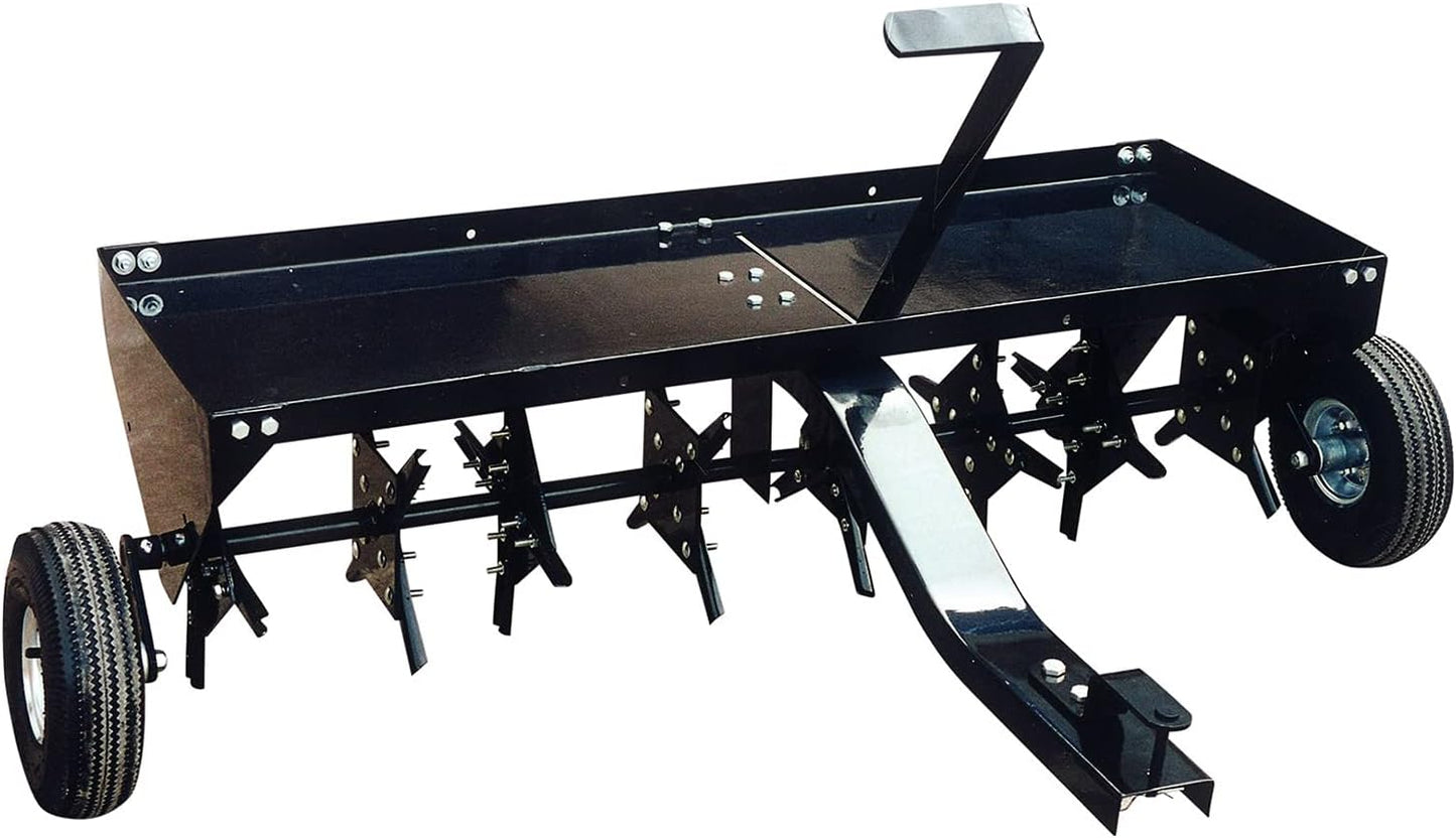 Field Tuff 48" Wide Plug-Style Aerator – 32 Coring Plugs, Tow-Behind Design | Horsepower 16+ HP | For ATVs, UTVs & Lawn Tractors