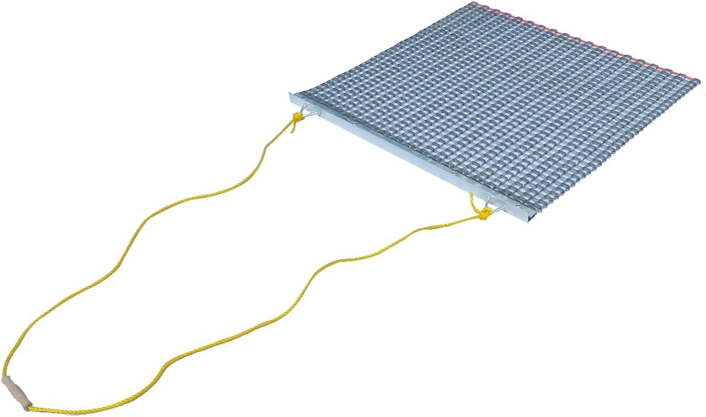 Field Tuff 3' x 3' Drag Mat – Surface Leveler, Heavy-Duty Steel Mesh | Horsepower 10-15 HP | For ATV/ UTV/ Lawn Tractors