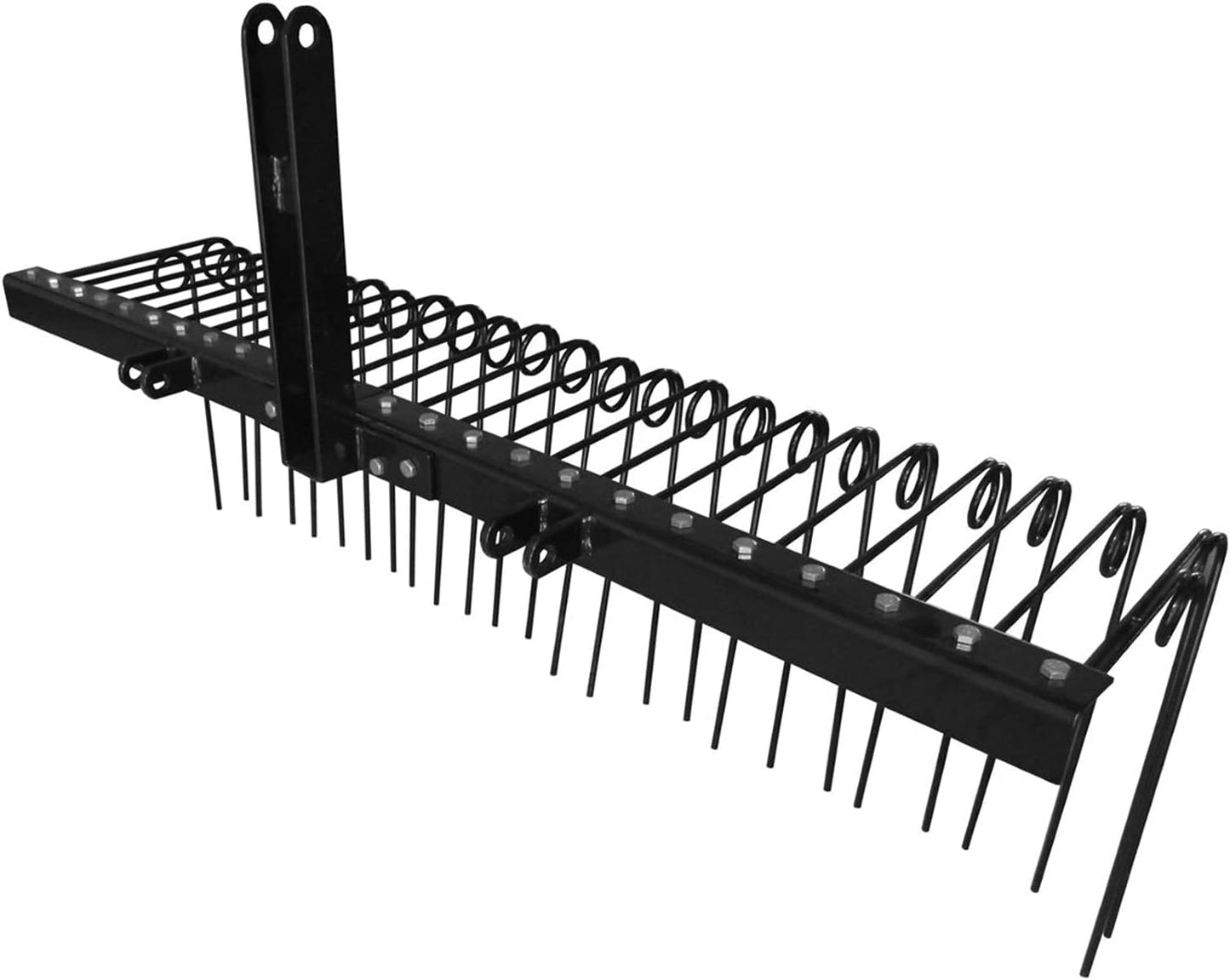 Field Tuff 60" 3-Point Pine Straw Rake – 26 Spring Steel Tines | Horsepower 20–45 HP | For Tractors