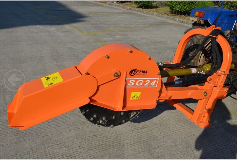 Farmer Helper | 2-Way Hydraulic Stump Grinder | Model FH-SG24-PRO | 24" Cutting Wheel | Dual Direction Carbide Teeth | Horsepower 30 To 50 HP | For Tractors